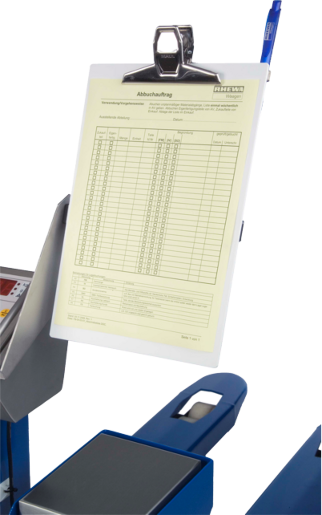 [Translate to english:] 0305 - Halterung mit Klemmboard für Arbeitspapiere