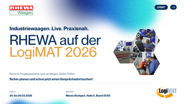 Besuchen Sie den Messestand von RHEWA und erleben Wägetechnik live