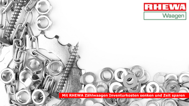 RHEWA Zählwaagen für eine fehlerfreie Inventur Kleinteile-Inventur kann oft fehlerhaft sein - aber nicht mit RHEWA Zählwaagen