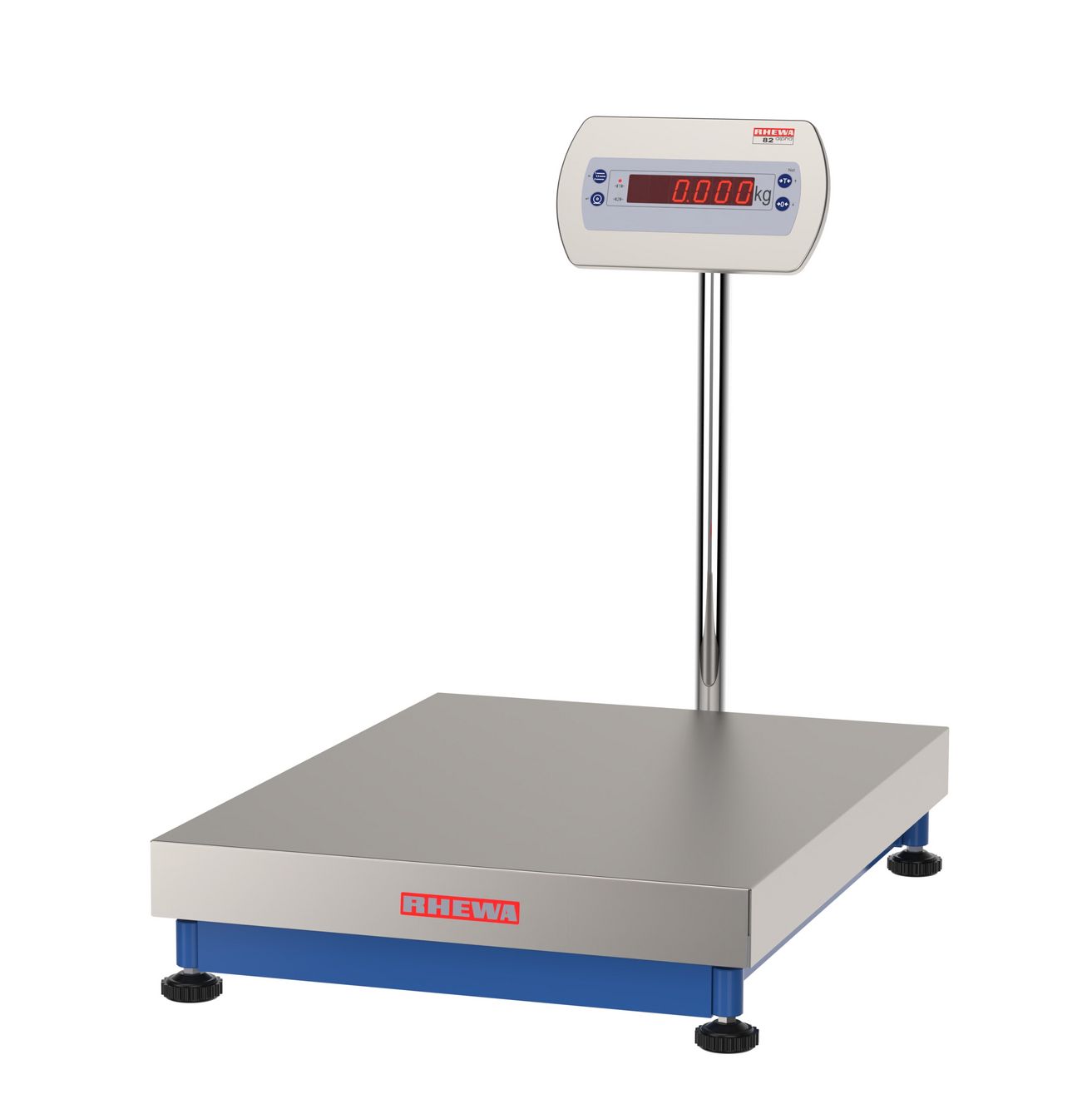 Das Waagenmodell 844-3A, bestehend aus dem Auswertegerät 82alpha und der robusten Wägebrücke 044/3