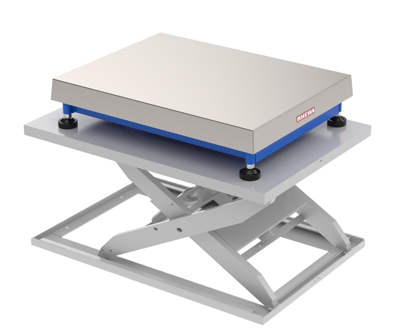 Die robuste Wägeplattform 044 ist ideal für Hubtischanwendungen geeignet