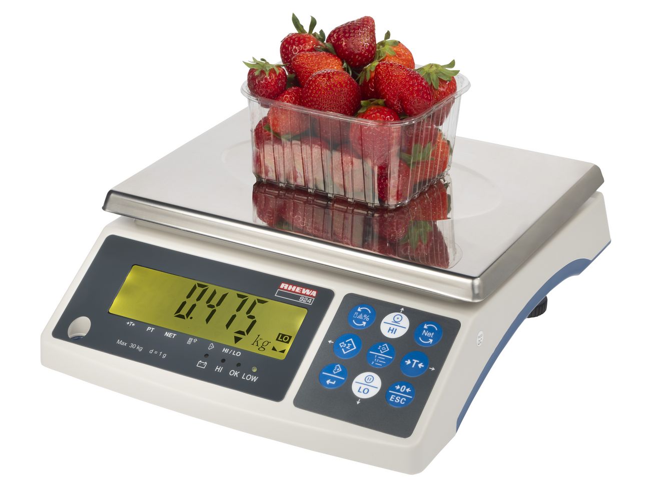 Hier muss noch mehr rein – mit der Kontrollwaage 924 von RHEWA gibt es kein Vertun